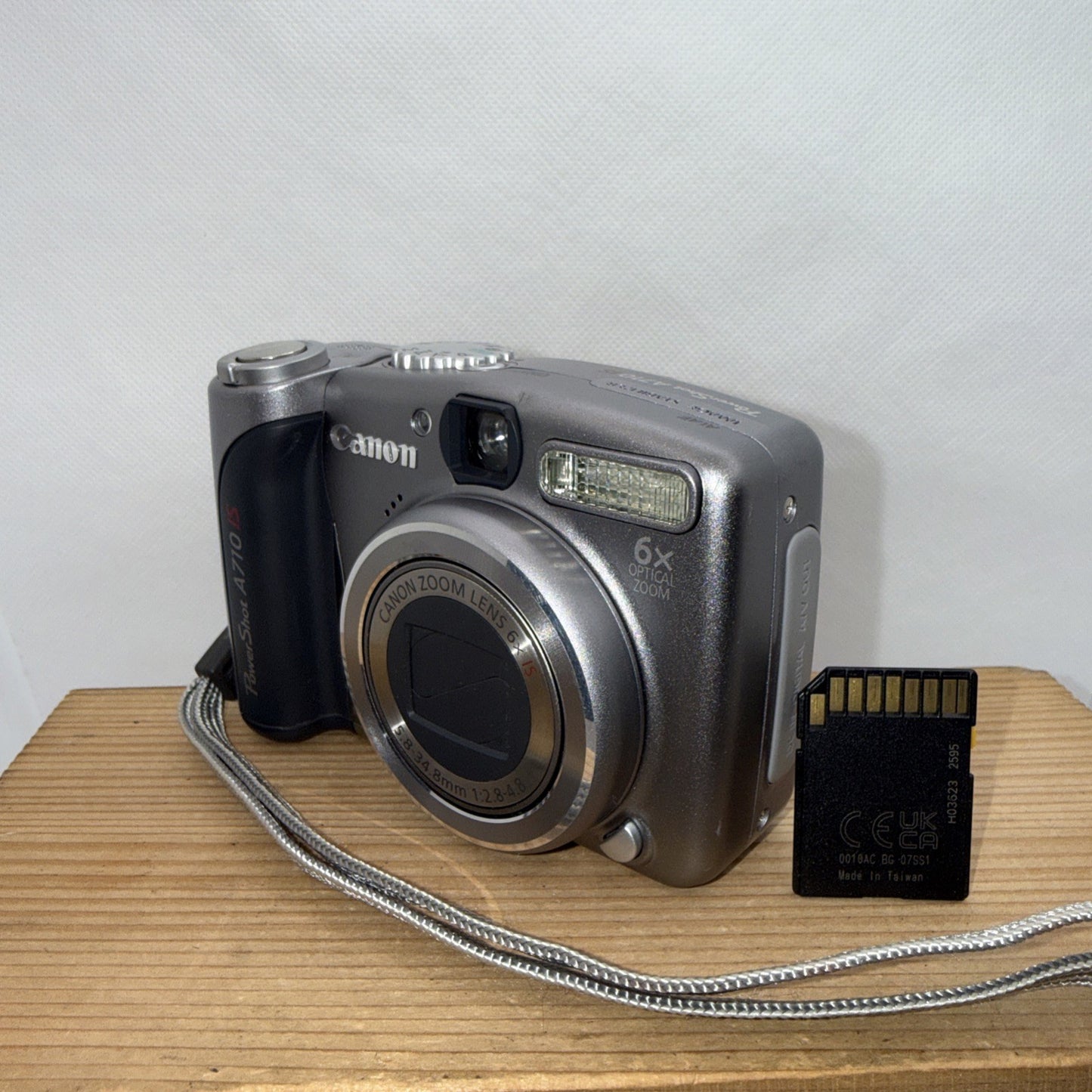 Canon PowerShot A710 IS 7.1MP Digital Camera 6x Zoom Tested & Working + 4GB SD