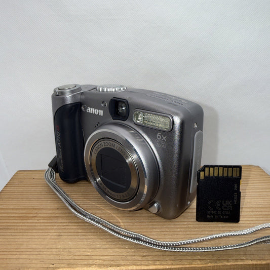 Canon PowerShot A710 IS 7.1MP Digital Camera 6x Zoom Tested & Working + 4GB SD
