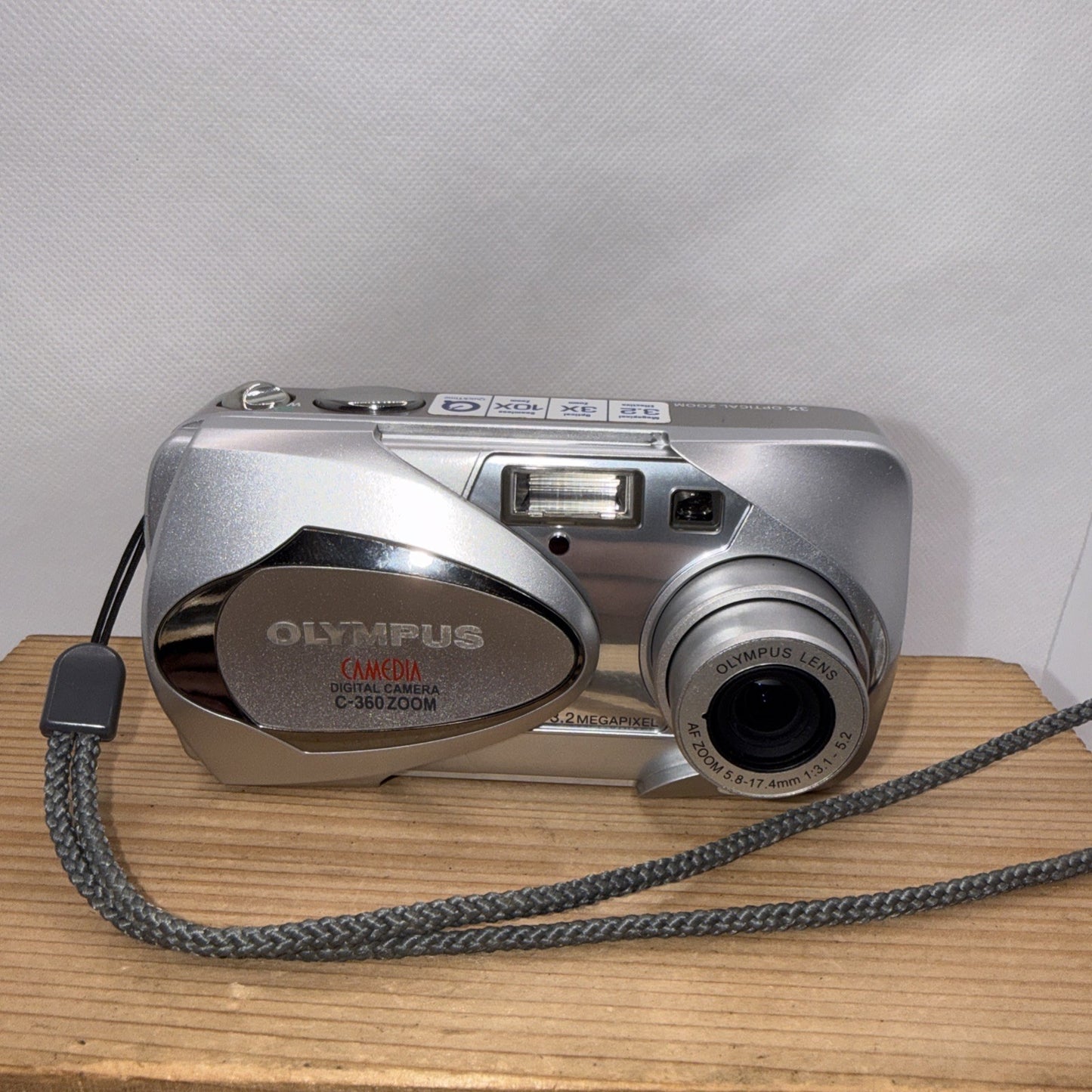 Olympus Digital Camera Camedia C-360 Zoom 3.2MP Tested + 128MB XD Card & USB