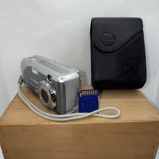Canon Digital Camera PowerShot A430 4.0MP Tested Working Plus Case And 4GB Card