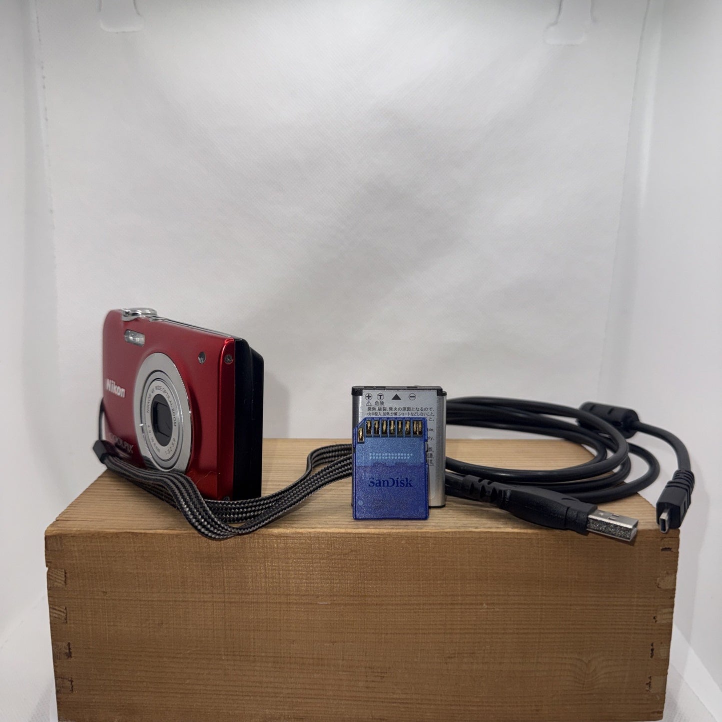 Nikon Coolpix S2500 Red 12MP Digital Camera Tested + Charger Battery 8GB SD Card