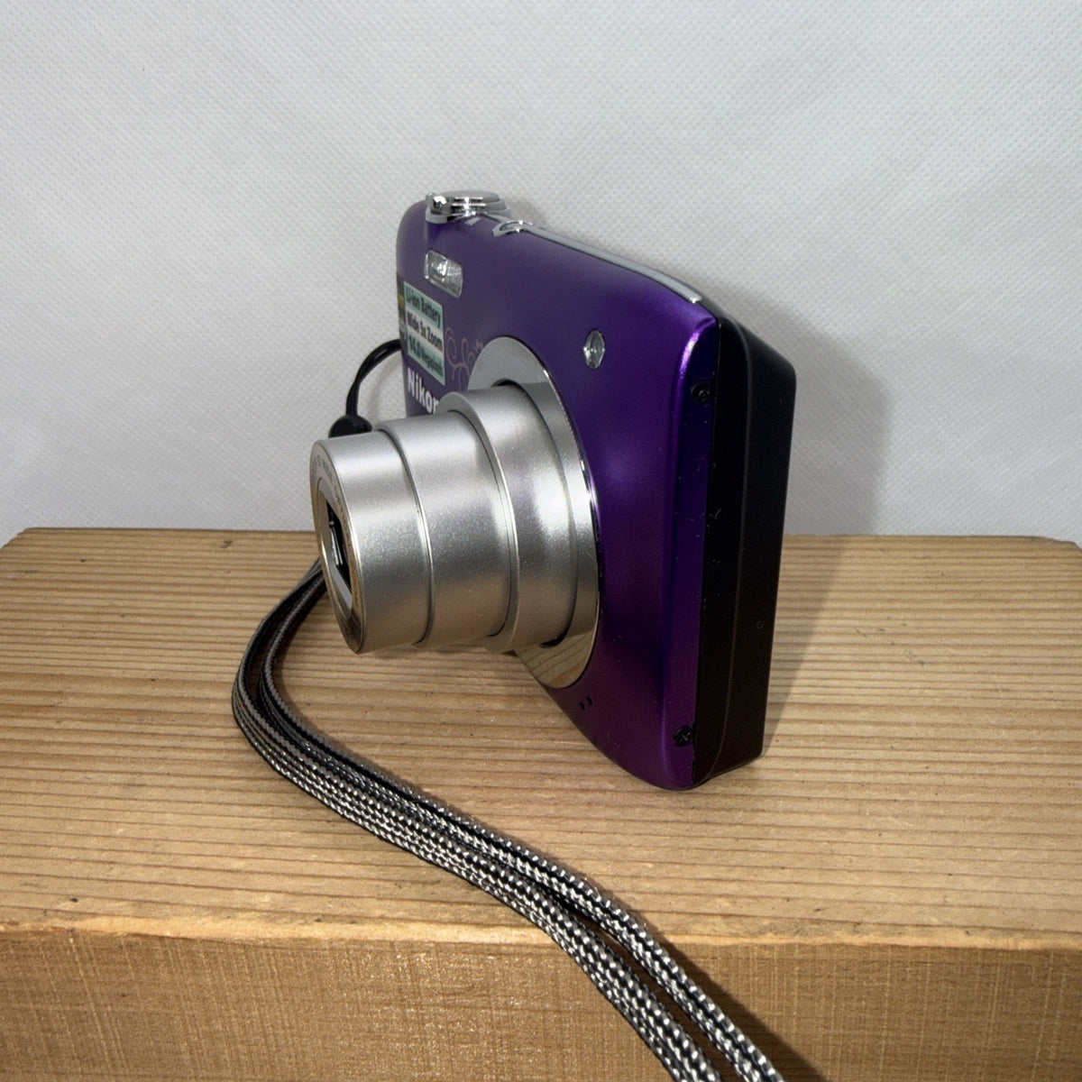 Nikon Coolpix S2600 Digital Camera Purple Tested + Charger Battery 4GB SD Card