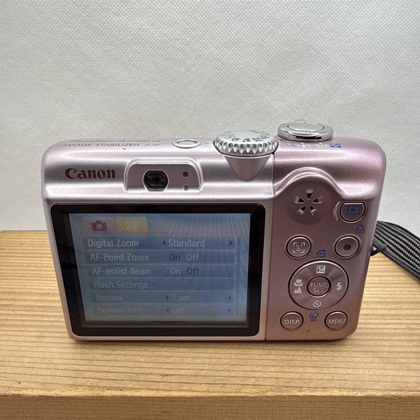 Canon PowerShot A1100 IS 12.1MP Pink Digital Camera Tested + 4GB SD Card & Case