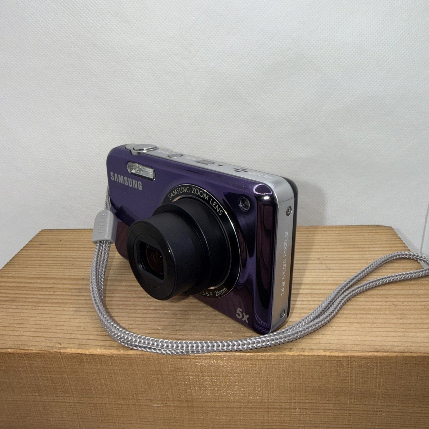Samsung PL120 14.2MP Dual Screen Selfie Purple Digital Camera 8GB Card - Tested