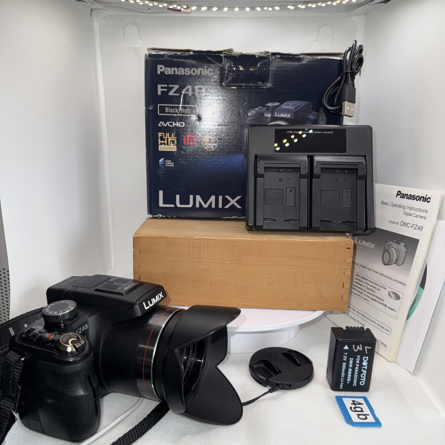 Panasonic Lumix DMC-FZ48 Digital Camera 12.1 MP 24x Optical Tested + Accessories