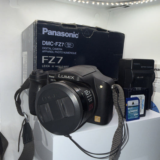 Panasonic Lumix DMC-FZ7 6.0MP Digital Camera Tested + Charger Battery 2GB SD