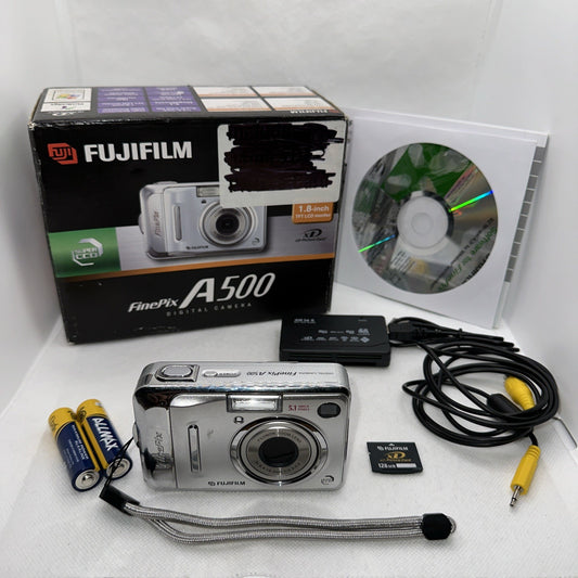 Fujifilm Digital Camera FinePix A500 5.1MP Boxed Tested Plus Batteries & Memory0