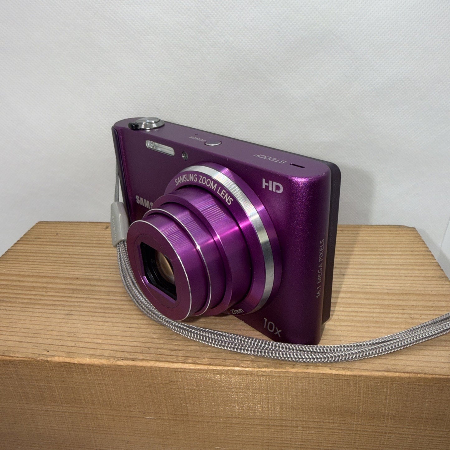 Samsung ST200F Purple 16.1MP Digital Camera WiFi Tested + Charger Battery 2GB