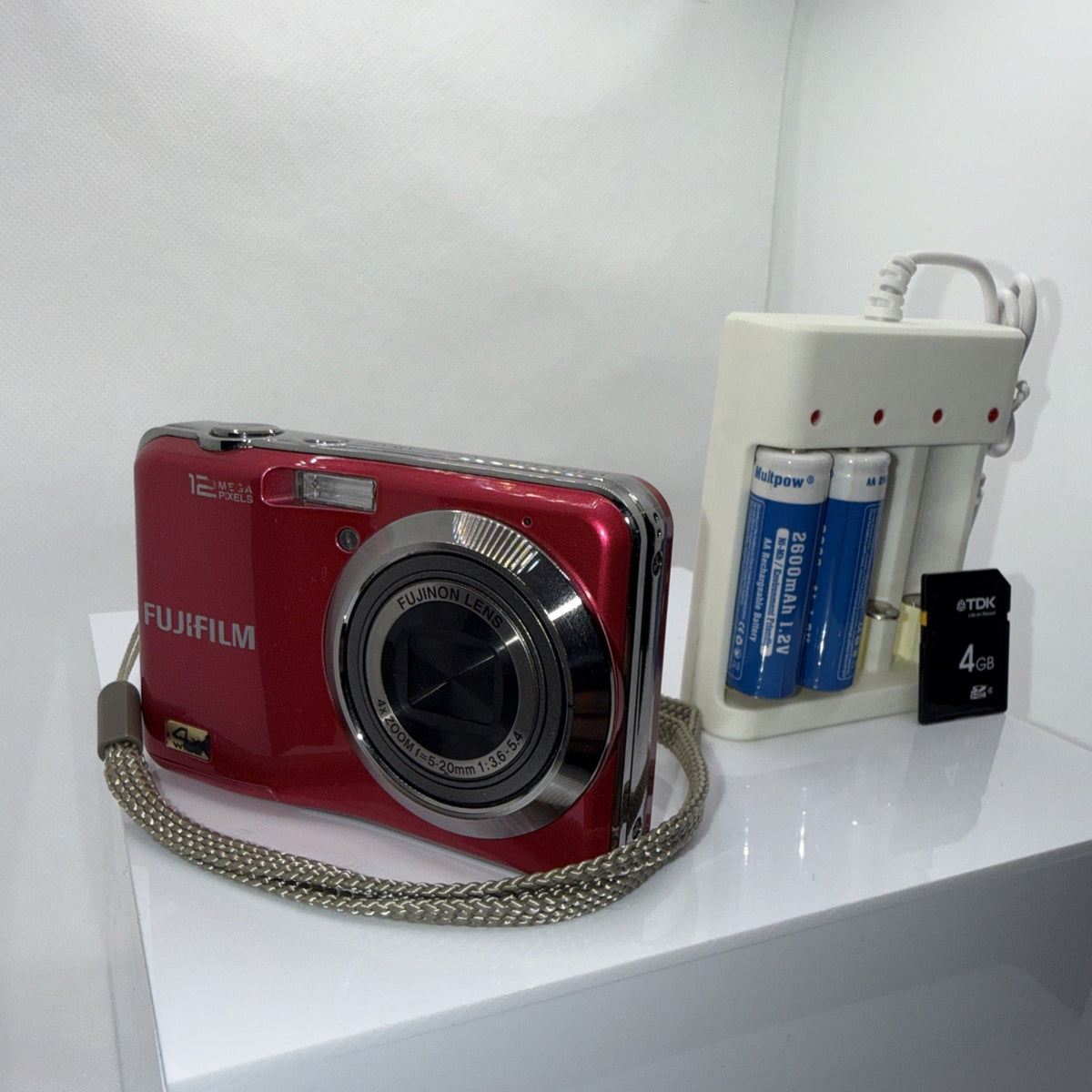 Pink Digital Camera Fujifilm AX245w 10.2MP Tested + Charger Batteries 4GB