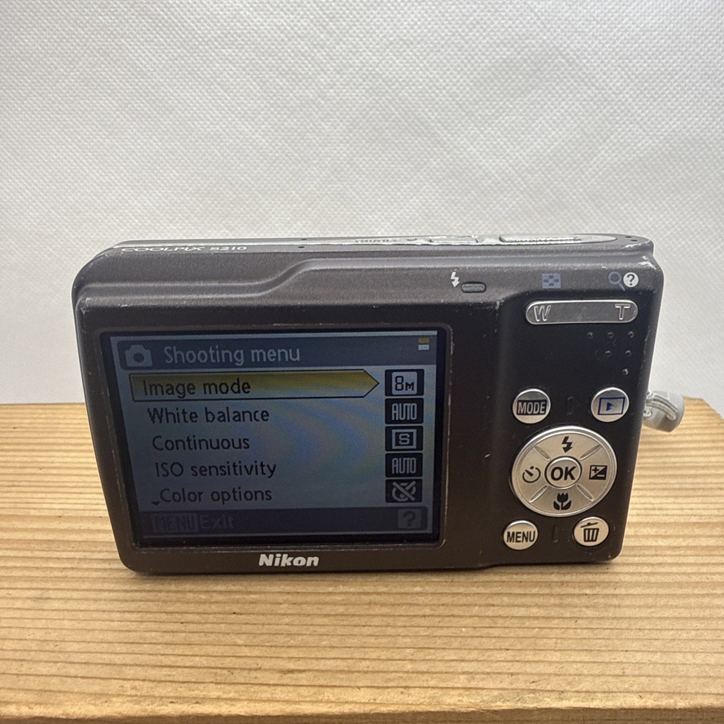 Nikon Coolpix S210 8MP Digital Camera Brown Tested + Charger Battery 4GB SD Card