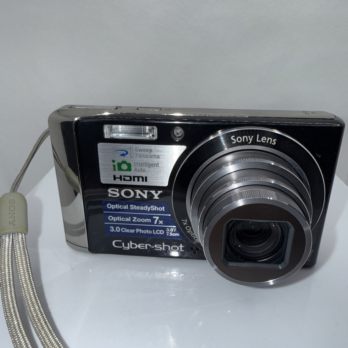 Sony Cyber-shot DSC-W370 Digital Camera Tested Working + Charger Battery Case SD