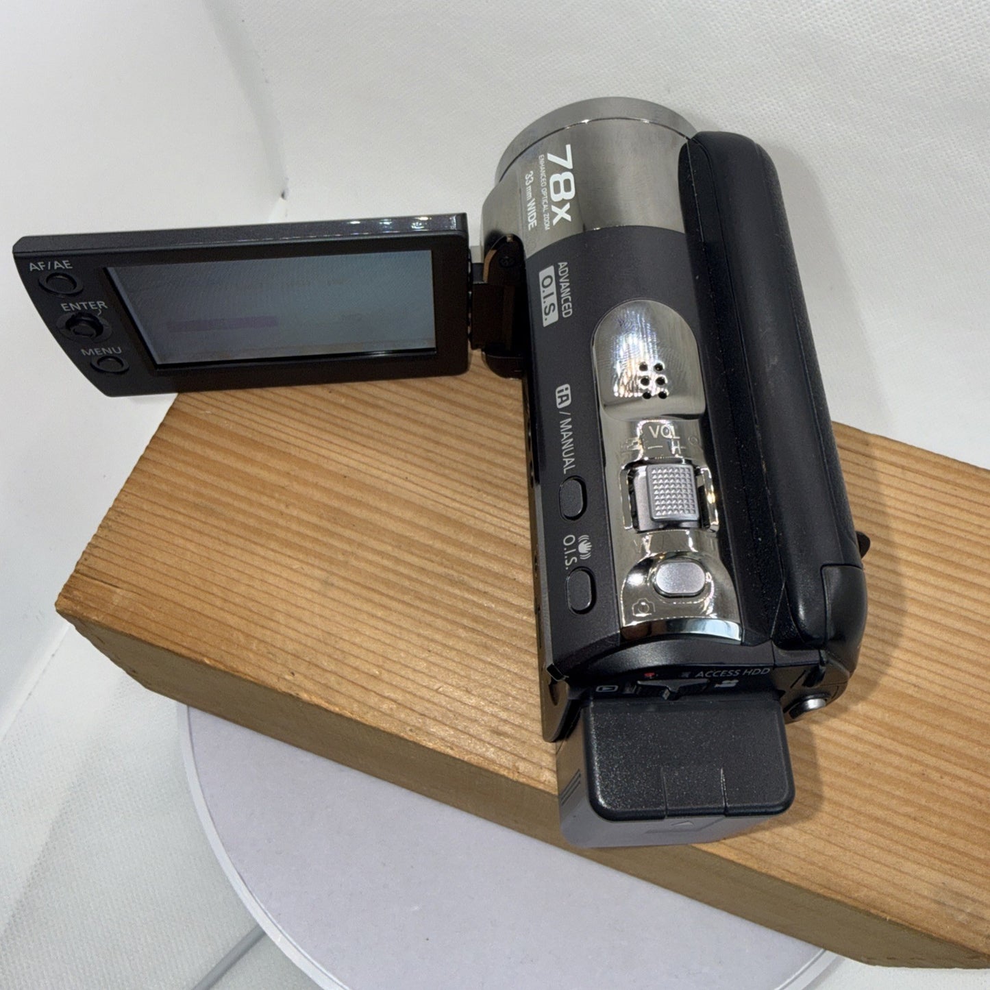 Panasonic SDR-H101 Camcorder 80GB HDD 78x Zoom Video Camera + Charger - Bundle