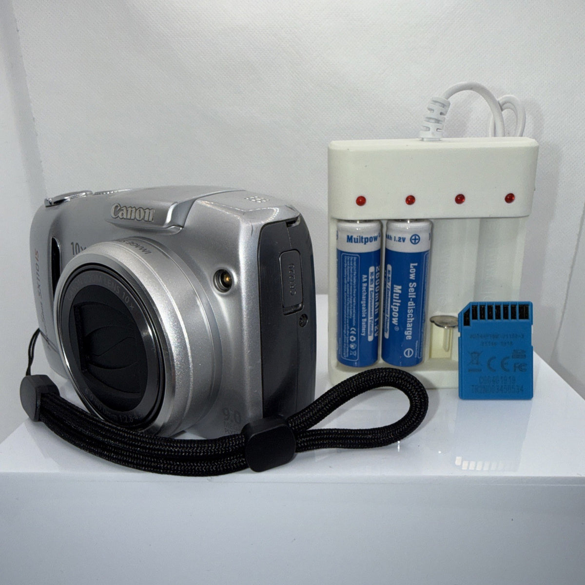 Canon PowerShot SX110 IS 9.0MP Digital Camera Tested + Charger Battery 4GB SD