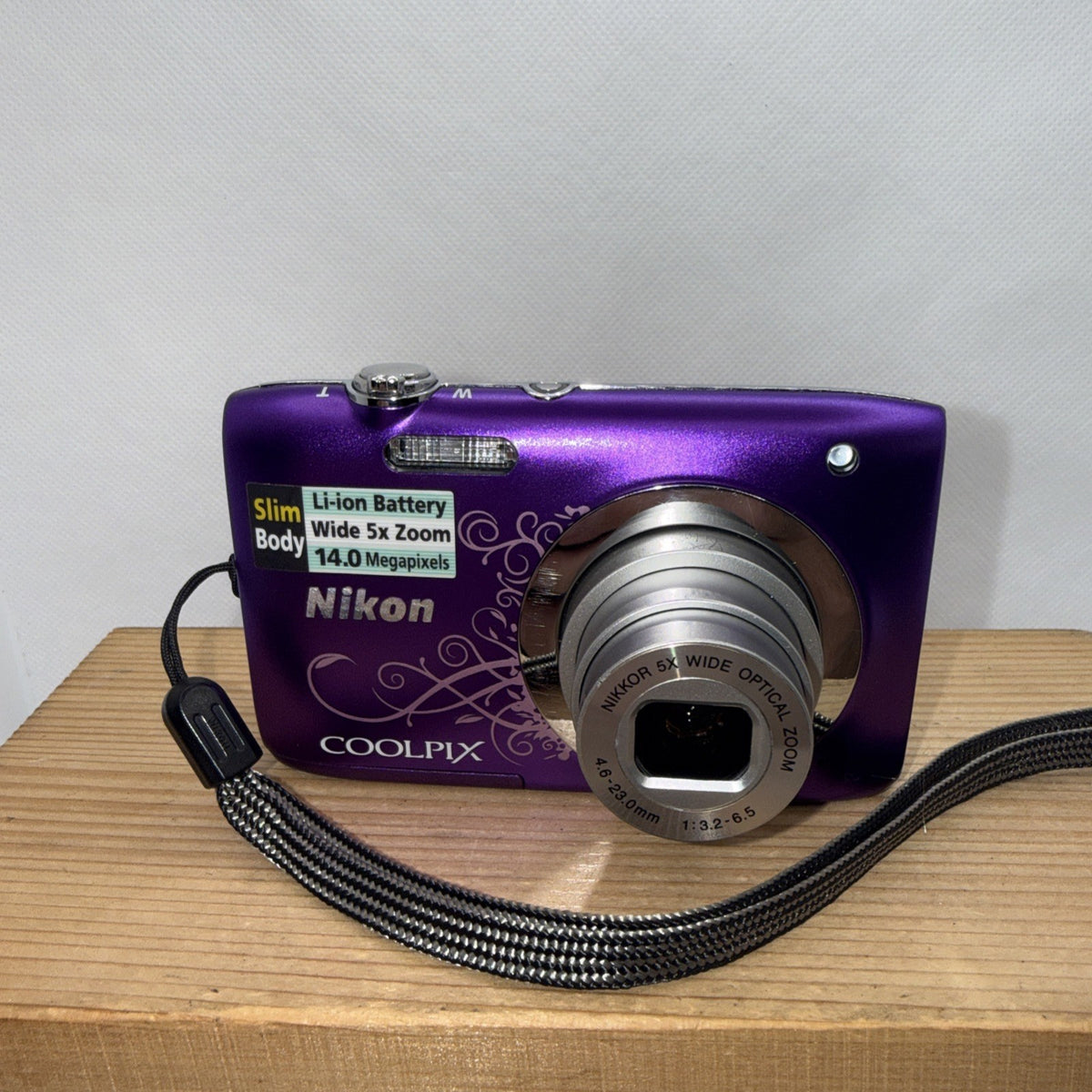 Nikon Coolpix S2600 Digital Camera Purple Tested + Charger Battery 4GB SD Card