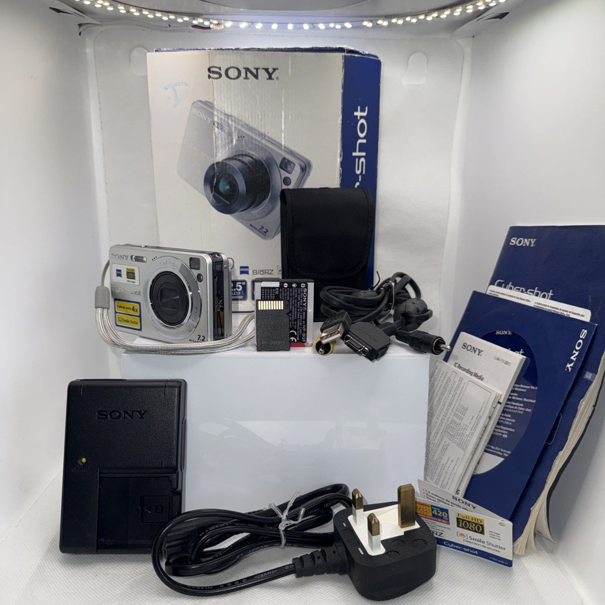 Sony Cyber-shot DSC-W110 7.2MP Digital Camera Boxed Tested Working Full Kit VGC