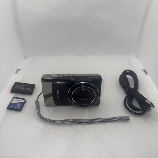 Y2K Digicam Hitachi Digital Camera HDC-14100E 14.1MP Tested + Charger Battery SD0