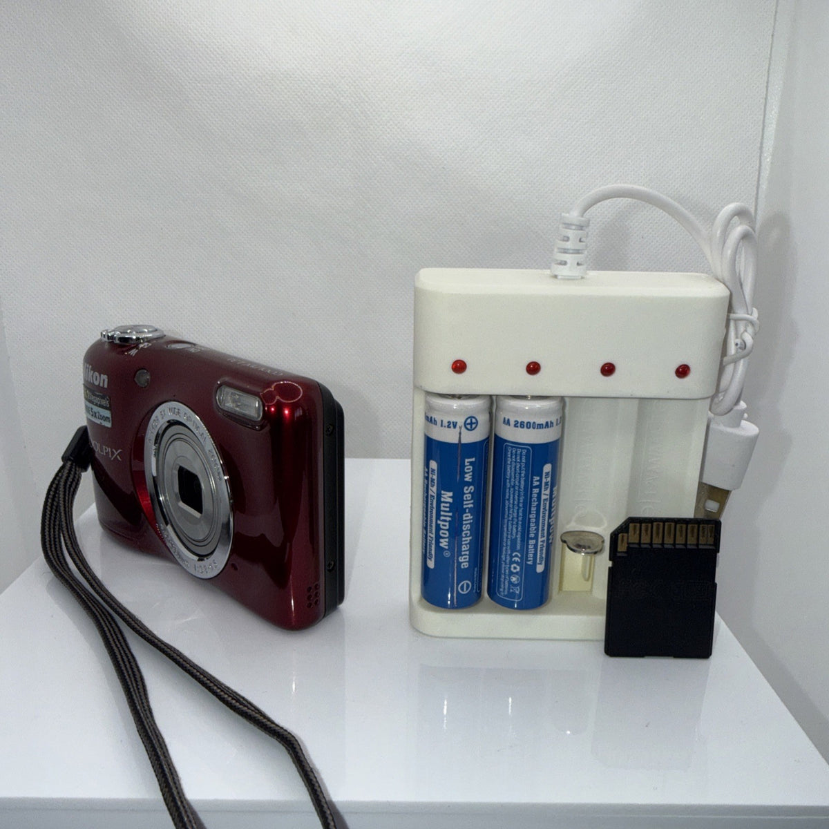 Nikon Coolpix L31 16.1MP Digital Camera Tested *Lens Flaps Missing - Full Kit