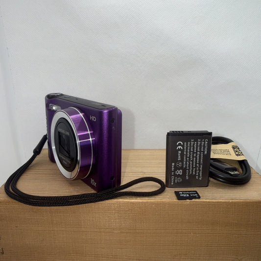 Samsung WB31F 16.2MP Digital Camera Tested Purple + Charger Battery 2GB SD Card