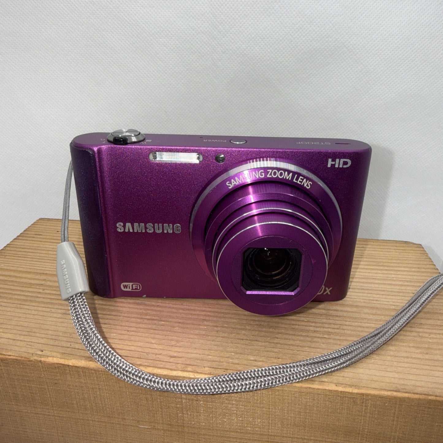 Samsung ST200F Purple 16.1MP Digital Camera WiFi Tested + Charger Battery 2GB
