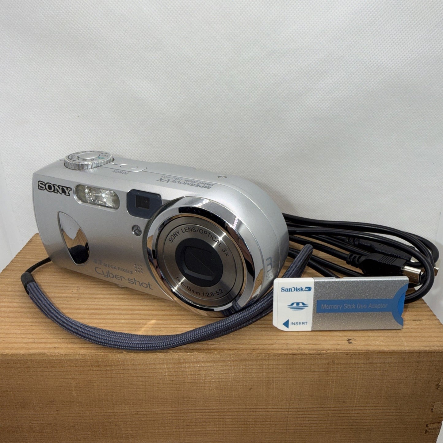Sony Cybershot DSC-P73 4.1MP Digital Camera Working + Memory Card And USB Cable