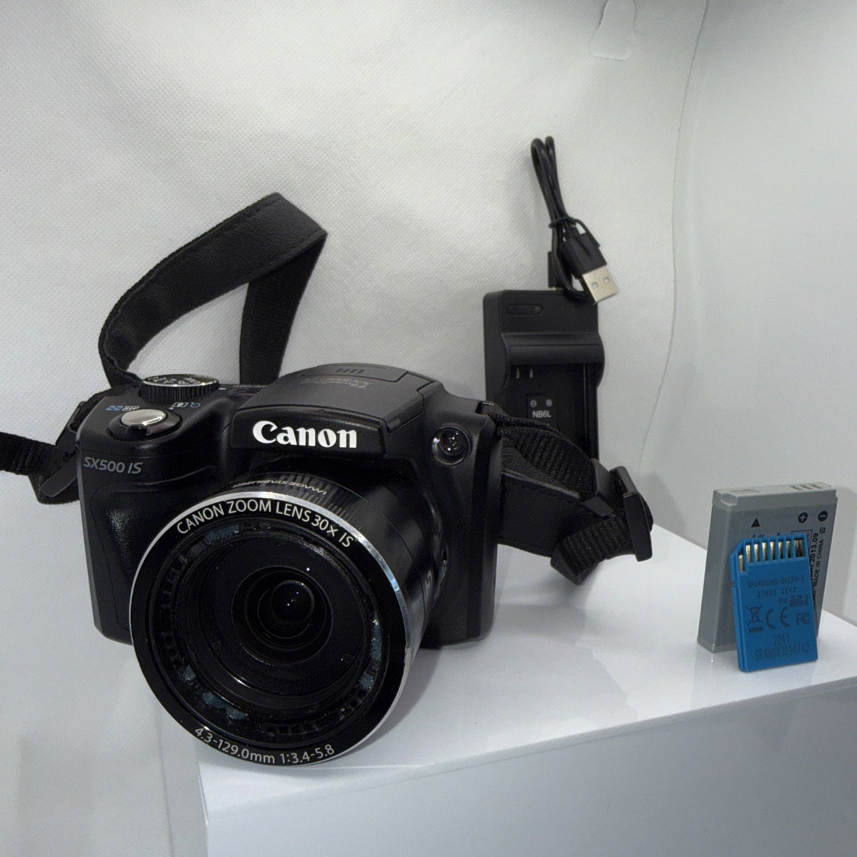 Canon PowerShot SX500 IS 16MP Digital Camera Tested *Trim Missing - Working