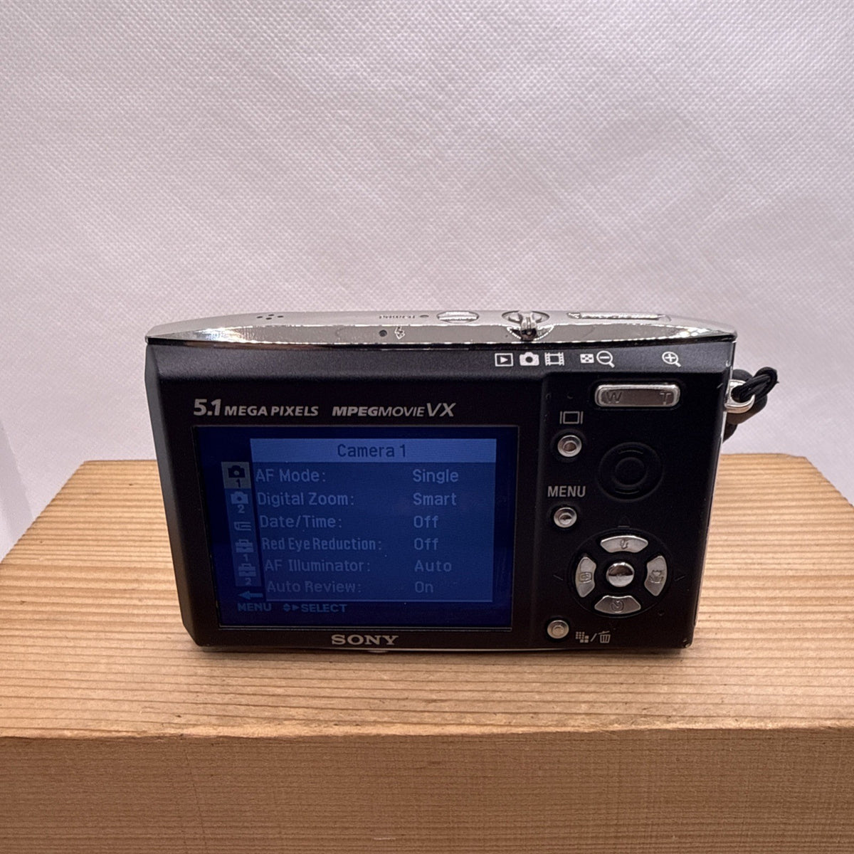 Sony Cyber-shot DSC-T5 5.1MP Digital Camera Tested + Charger Battery Memory