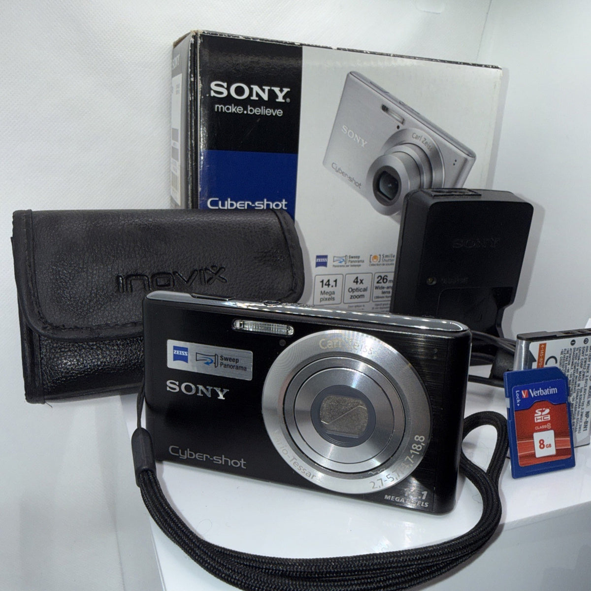 Sony Cyber-shot DSC-W530 Digital Camera 14.1MP Boxed Tested + Accessories 8GB