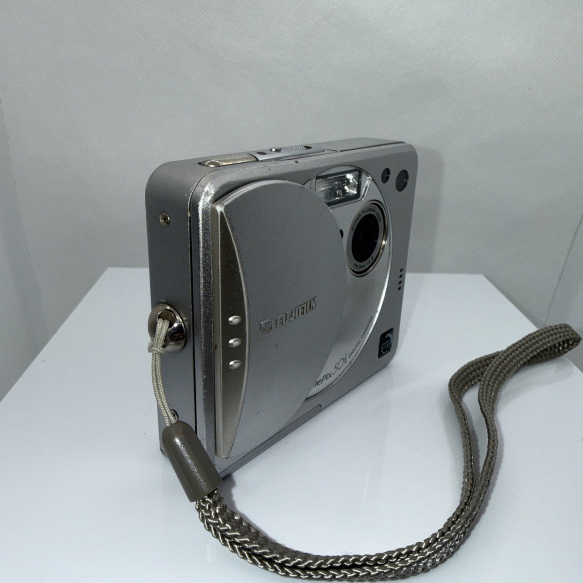 Fujifilm FinePix 50i Digital Camera Silver Tested Working Full Kit Ready To Use!