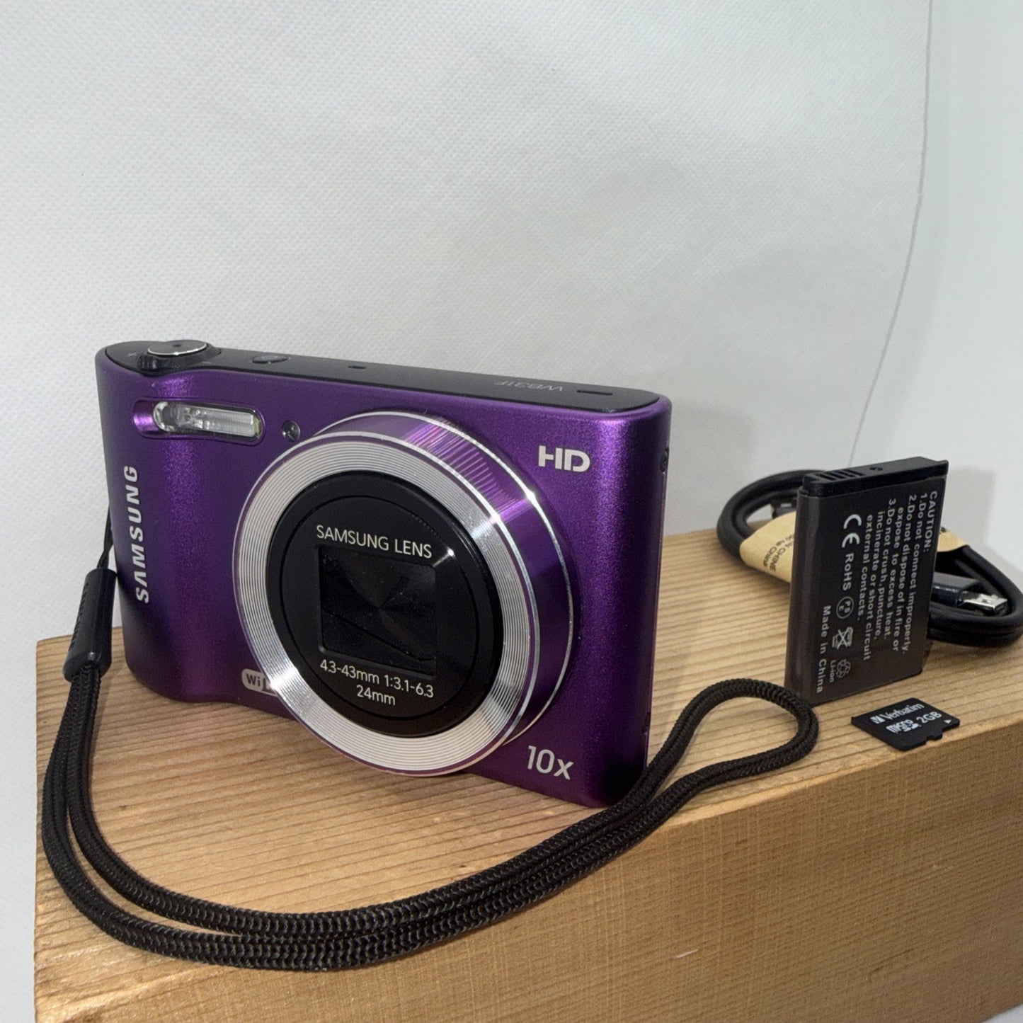 Samsung WB31F 16.2MP Digital Camera Tested Purple + Charger Battery 2GB SD Card