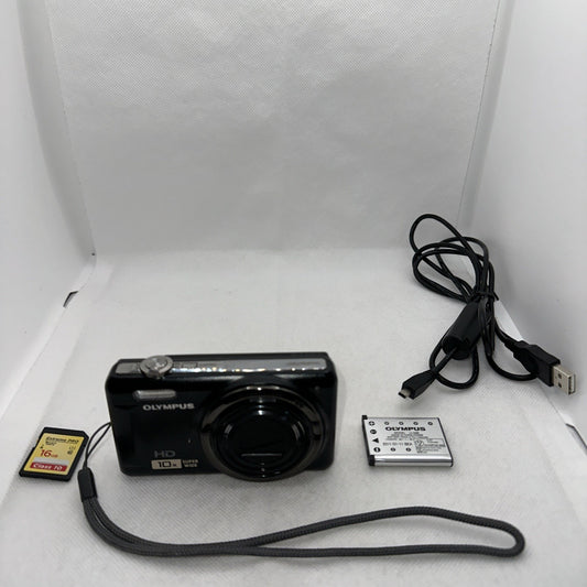 Olympus D-720 14.0MP Digital Camera *Some Dead Pixels* + Charger Battery 16GB SD0