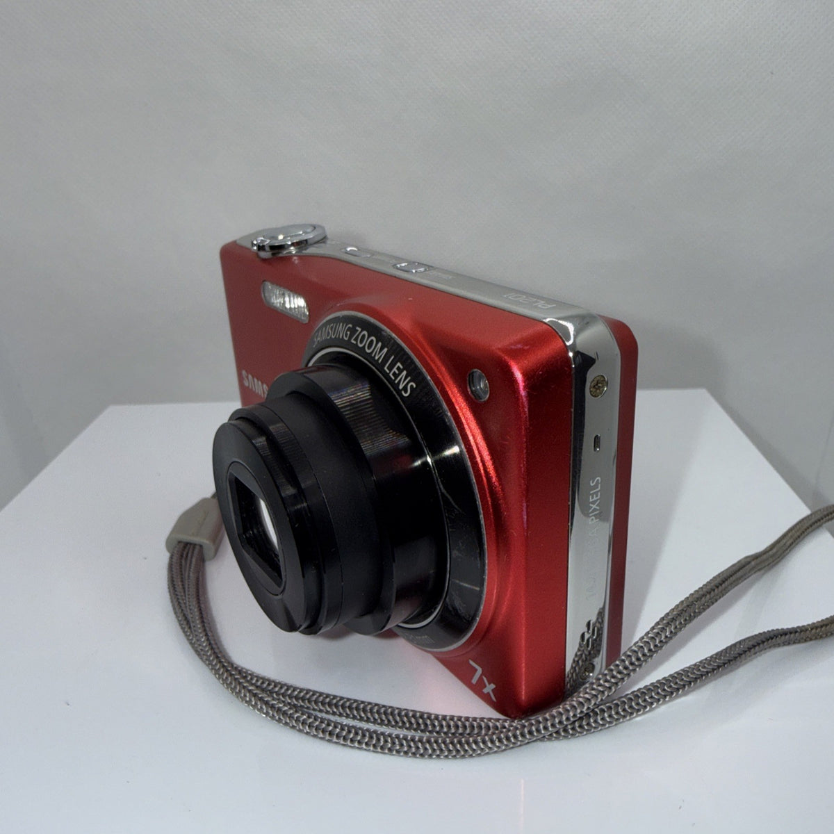 Samsung Digital Camera PL201 14.2MP Red Tested + Charger Battery 4GB SD Card