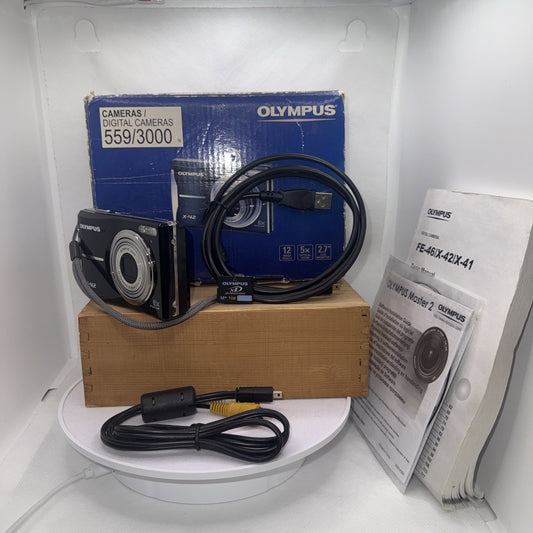Olympus X-42 Digital Camera 12MP Tested Boxed Plus 1GB XD Card And USB Cable