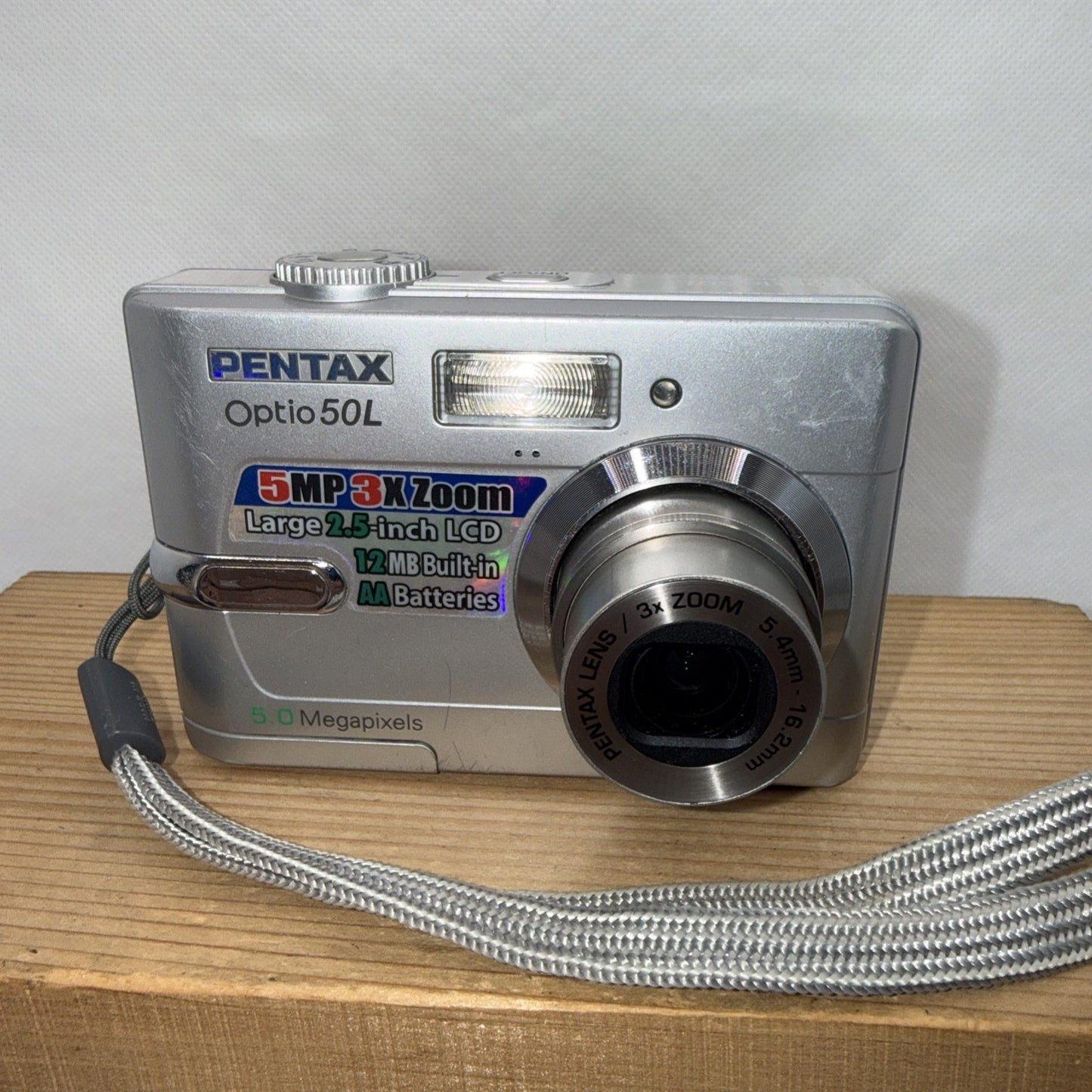 Pentax Optio 50L  5.0MP Digital Camera Tested Plus 2GB SD Memory Card
