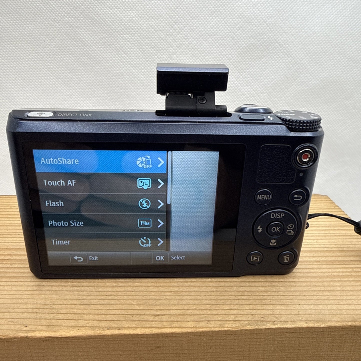 Samsung WB250F 14.2MP Digital Camera Dark Blue Tested + Charger Battery 16GB SD