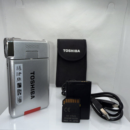 Toshiba Camileo S20 Compact HD Video Camcorder Tested Full Working Set 4GB Case