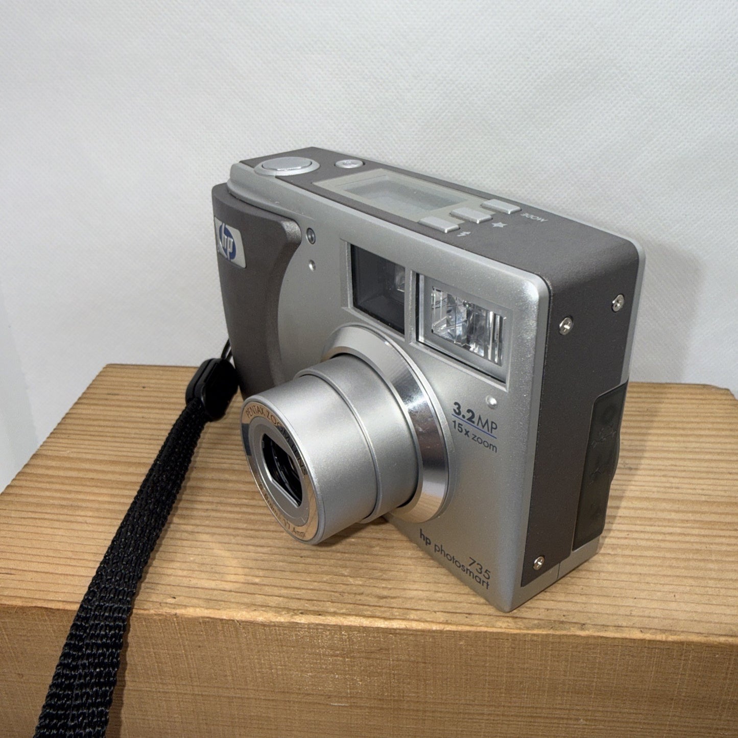 HP Digital Camera Photosmart 735 3.2MP Silver Tested Working + SD Card Retro y2k