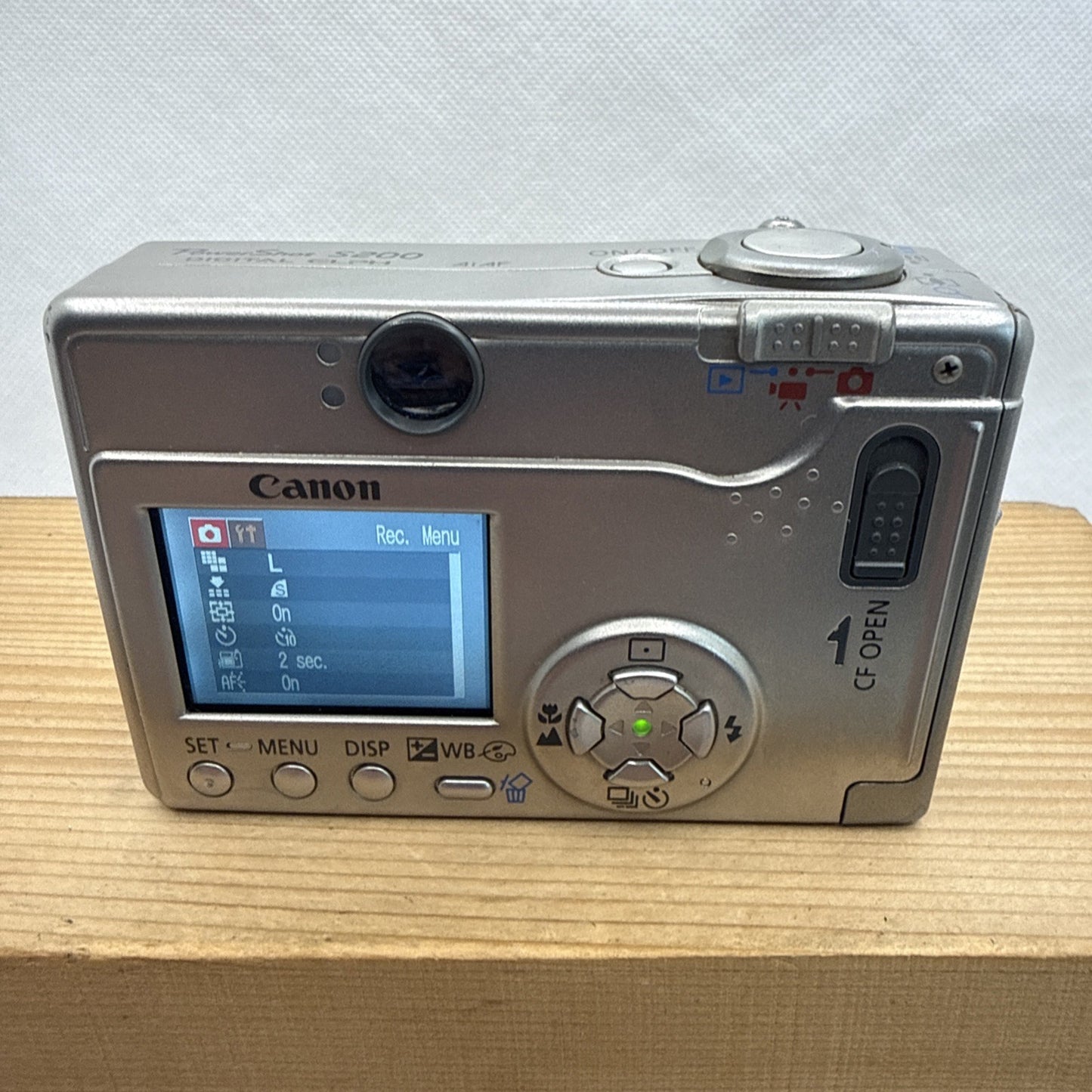 Canon PowerShot S200 Digital Camera 2MP Tested + Charger Battery Memory Retro