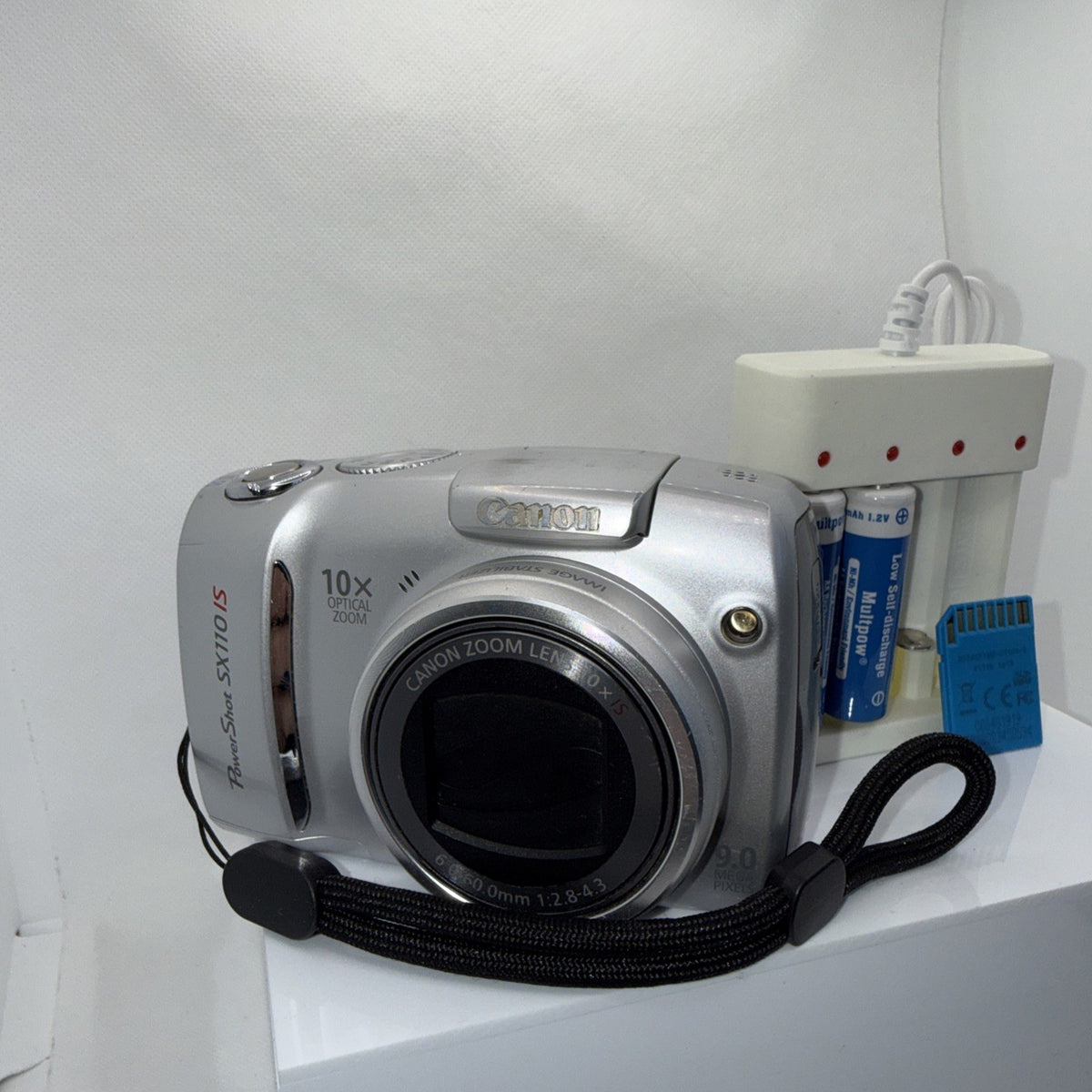 Canon PowerShot SX110 IS 9.0MP Digital Camera Tested + Charger Battery 4GB SD