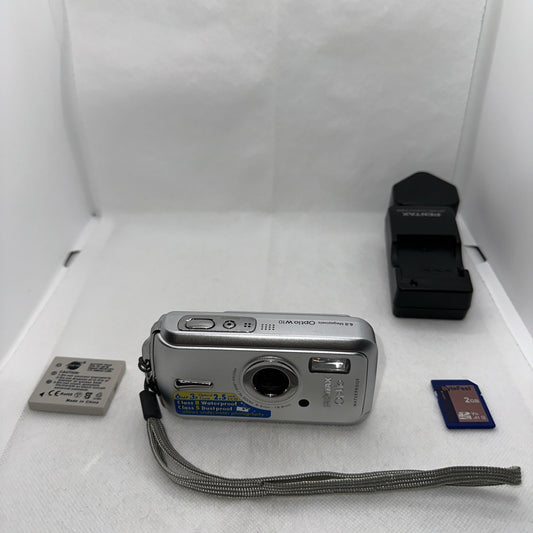 Pentax Underwater Digital Camera Optio W10 6.0MP Tested + Accessories0