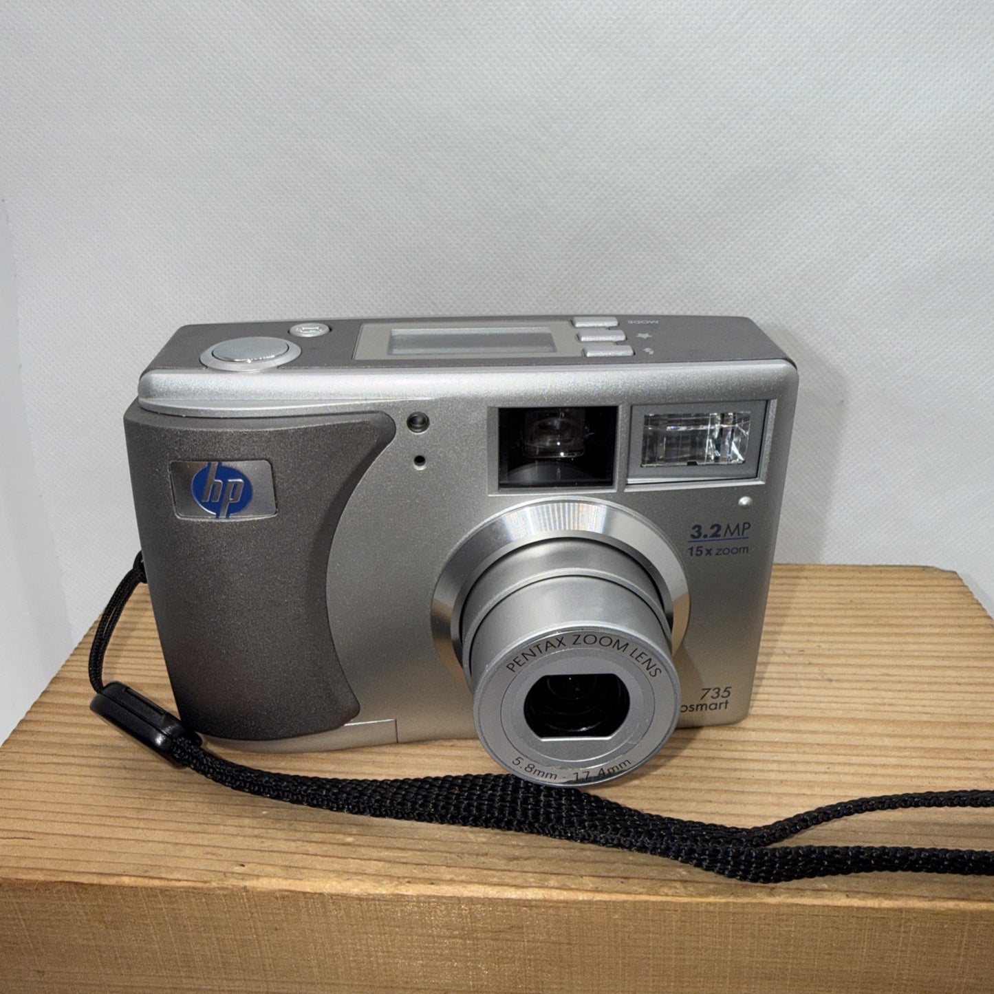 HP Digital Camera Photosmart 735 3.2MP Silver Tested Working + SD Card Retro y2k