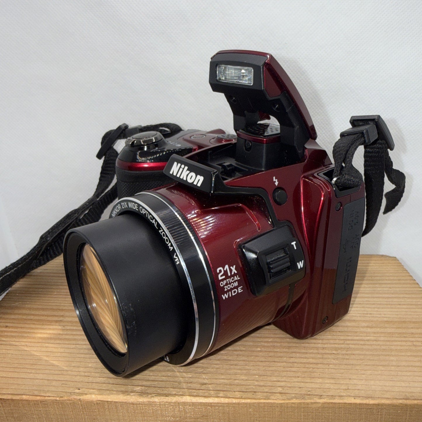 Nikon Coolpix L120 14.1MP Ruby Red Digital Bridge Camera Working + 4GB SD VGC