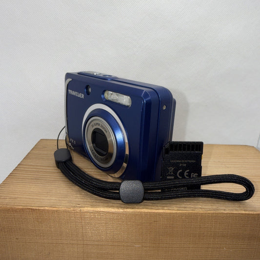 Traveler Digital Camera FX-5 5.0MP Blue Tested Plus 4GB SD Card