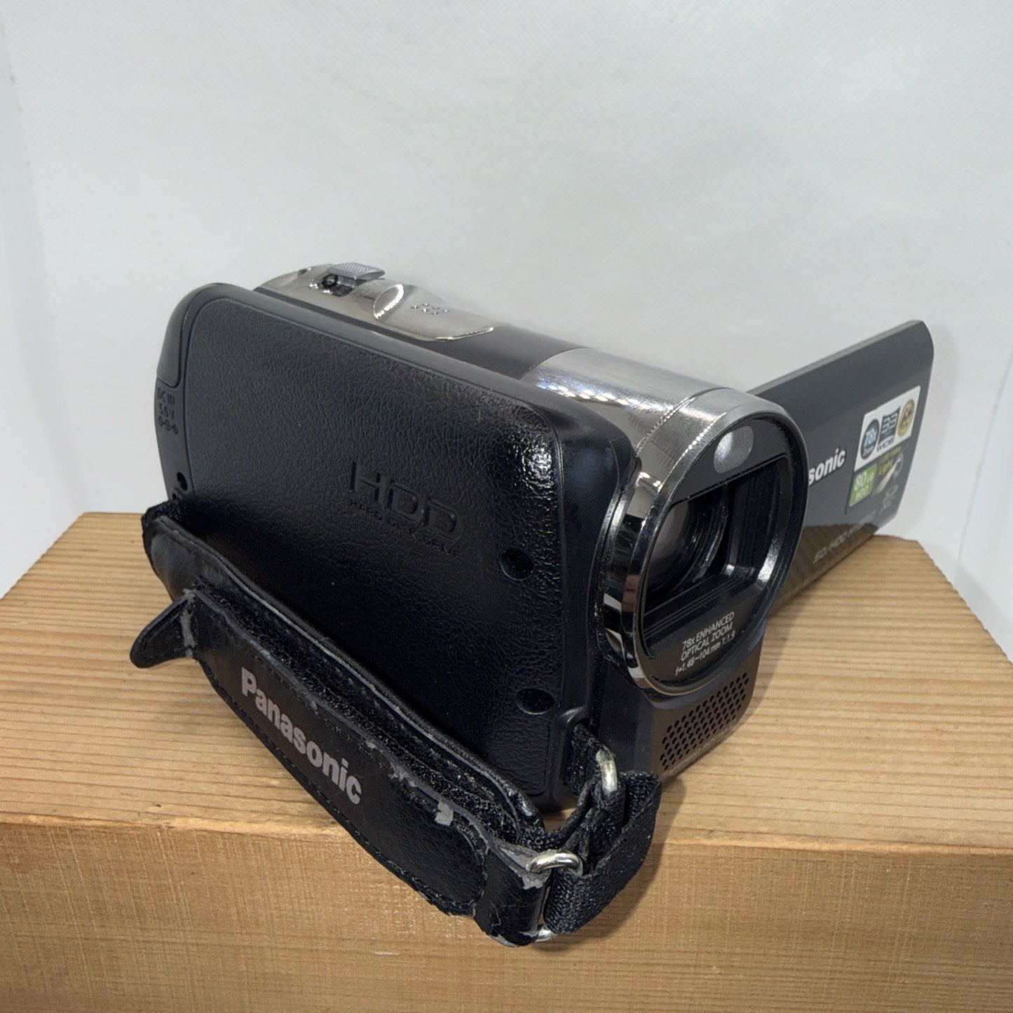 Panasonic SDR-H101 Camcorder 80GB HDD 78x Zoom Video Camera + Charger - Bundle