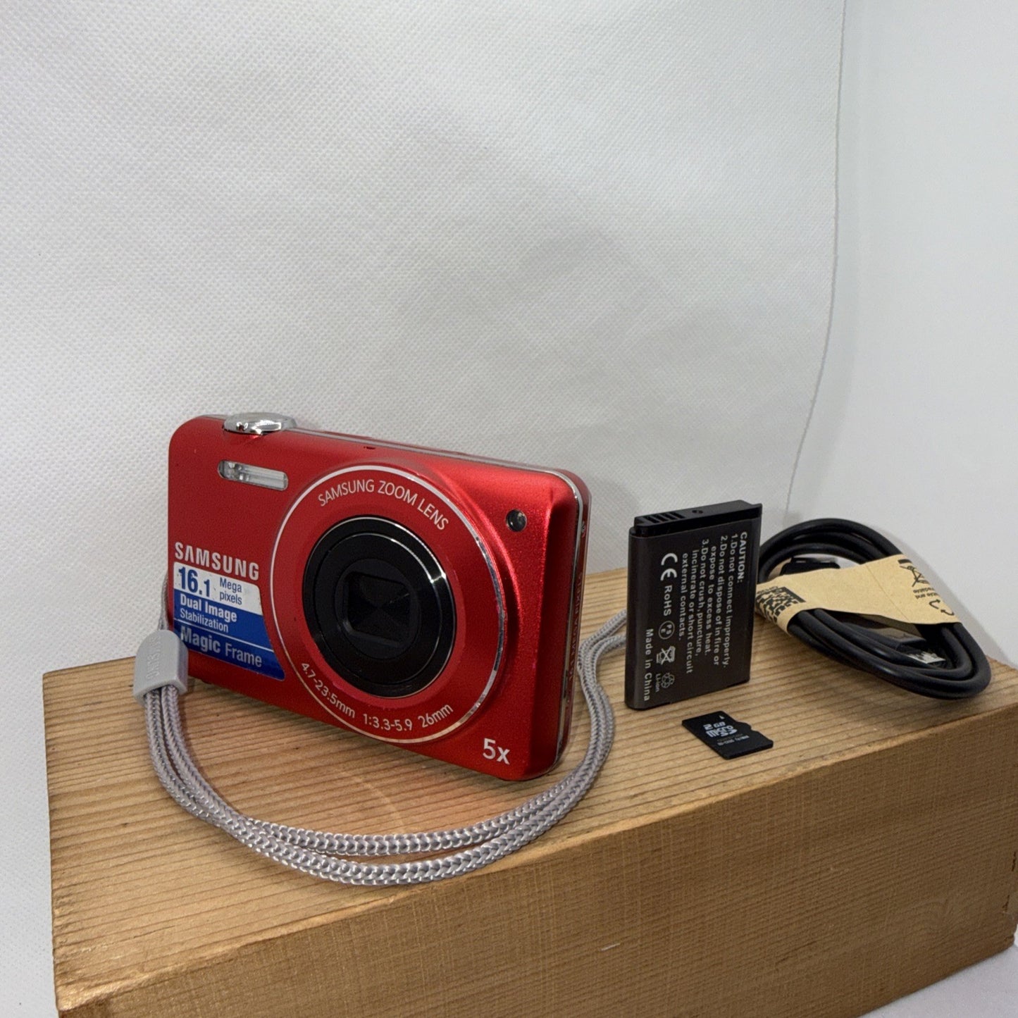 Samsung ST93 16.1MP Digital Camera Red Tested Working + Charger Battery 2GB SD