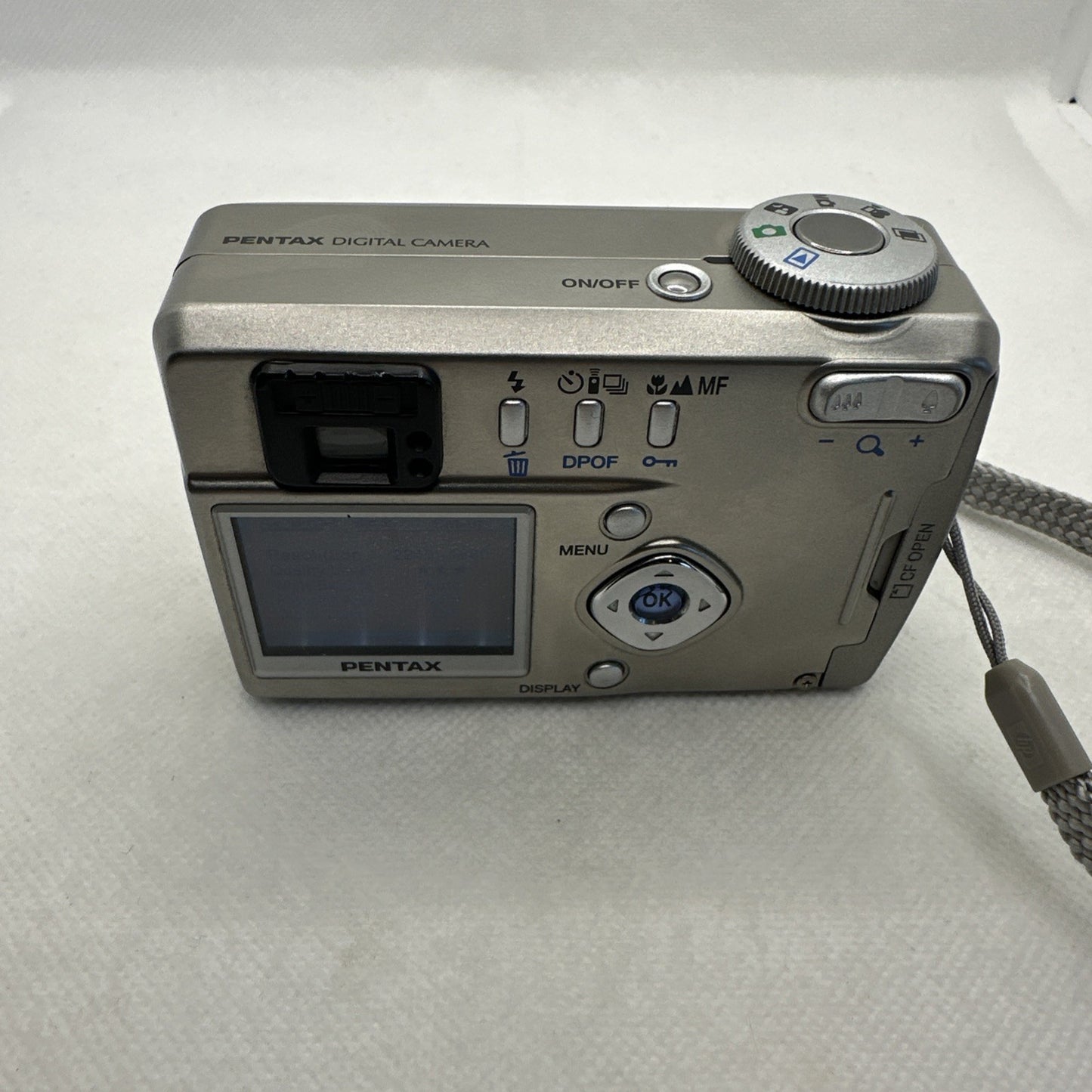Vintage Pentax Optio 430 4MP Digital Camera Tested Plus Charger Battery Memory4
